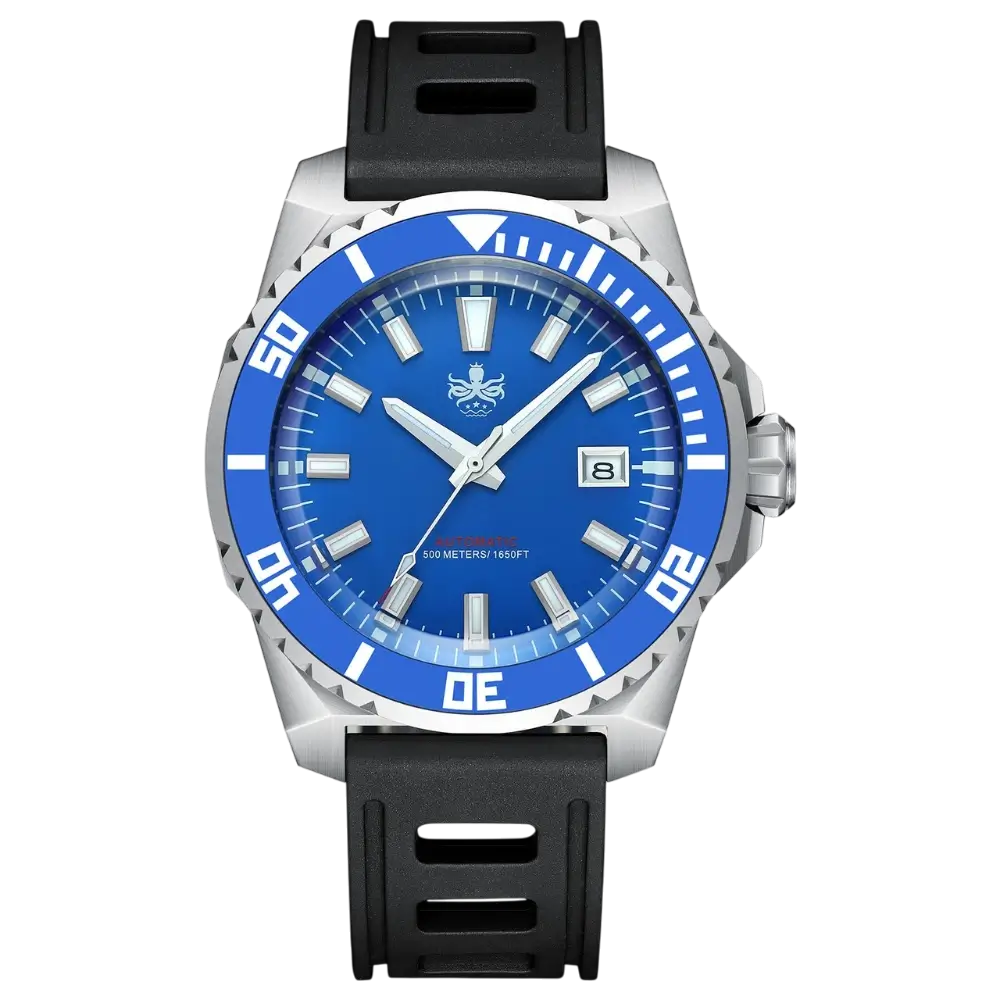 PHOIBOS LEVIATHAN Diver 500M Automatic Diver Watch Dial Blue PY032B