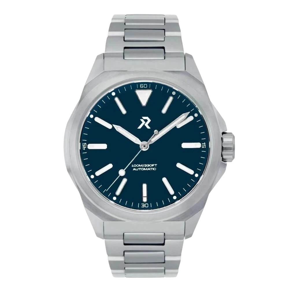 RZE Resolute Watch Titanium case and Bracelet Dial Stratos Blue Enamel