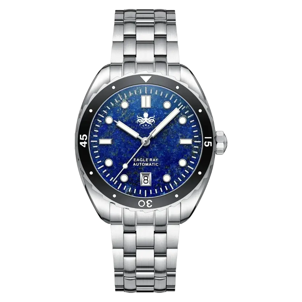 PHOIBOS EAGLE RAY 200M Automatic Diver Watch Dial Lapis Lazuli Date PY065BD